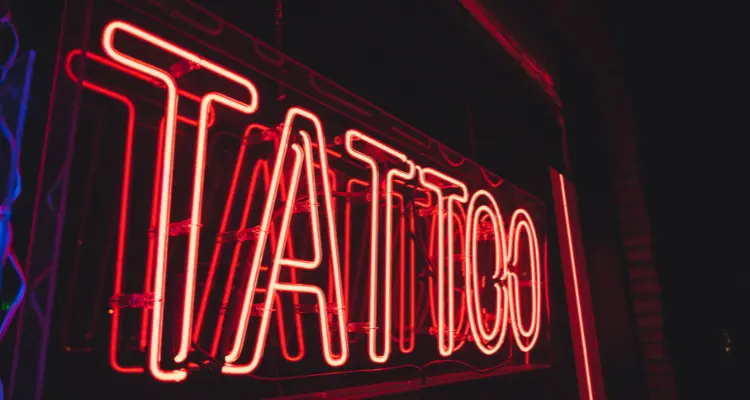 Vintage tattoo-led sign